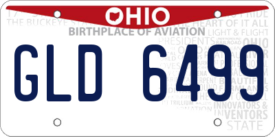 OH license plate GLD6499