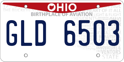 OH license plate GLD6503