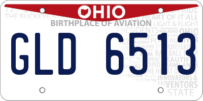 OH license plate GLD6513
