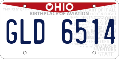 OH license plate GLD6514