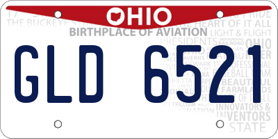 OH license plate GLD6521