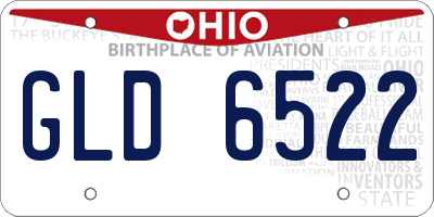 OH license plate GLD6522