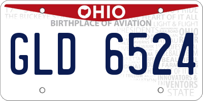 OH license plate GLD6524
