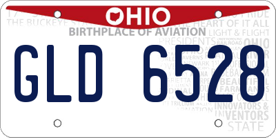 OH license plate GLD6528