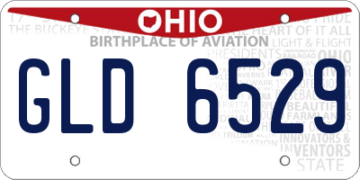 OH license plate GLD6529