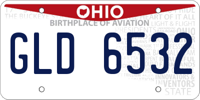 OH license plate GLD6532
