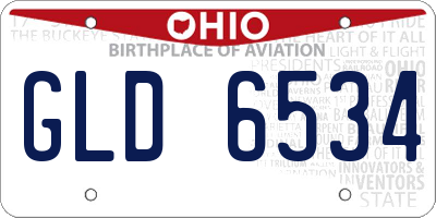 OH license plate GLD6534