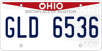 OH license plate GLD6536