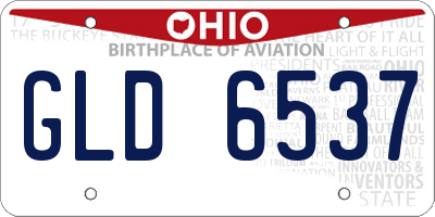 OH license plate GLD6537