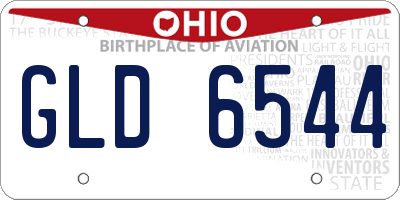 OH license plate GLD6544