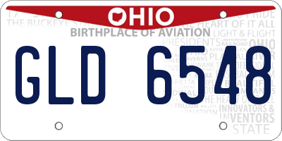 OH license plate GLD6548
