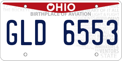 OH license plate GLD6553