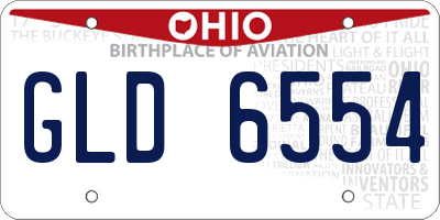 OH license plate GLD6554