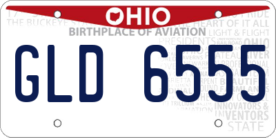 OH license plate GLD6555