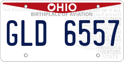 OH license plate GLD6557
