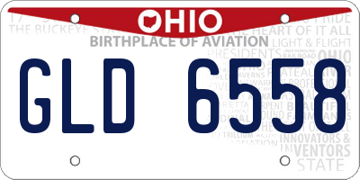 OH license plate GLD6558