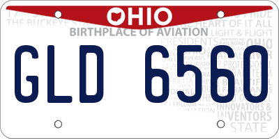 OH license plate GLD6560