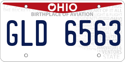OH license plate GLD6563