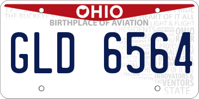 OH license plate GLD6564