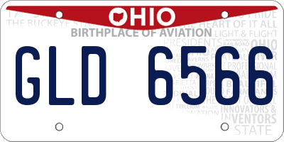 OH license plate GLD6566
