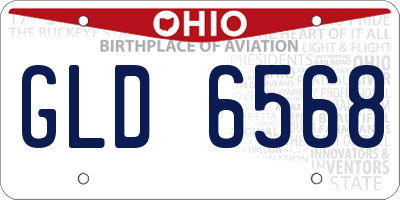 OH license plate GLD6568
