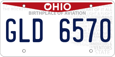 OH license plate GLD6570