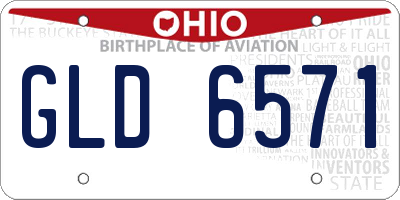 OH license plate GLD6571