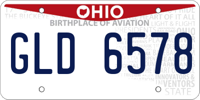 OH license plate GLD6578