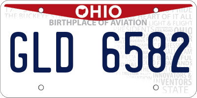 OH license plate GLD6582