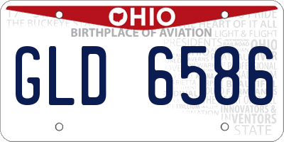 OH license plate GLD6586