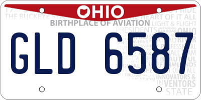 OH license plate GLD6587