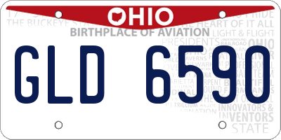 OH license plate GLD6590
