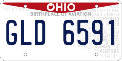 OH license plate GLD6591