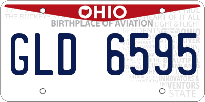 OH license plate GLD6595
