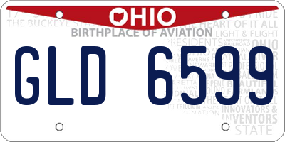 OH license plate GLD6599