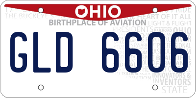 OH license plate GLD6606