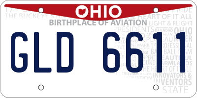 OH license plate GLD6611