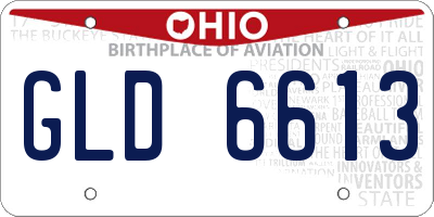 OH license plate GLD6613