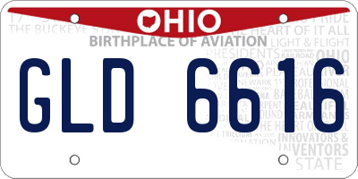 OH license plate GLD6616
