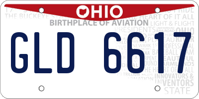 OH license plate GLD6617