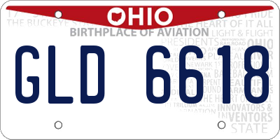 OH license plate GLD6618