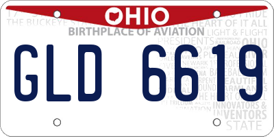 OH license plate GLD6619