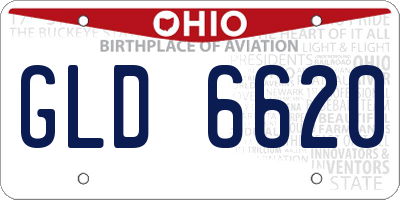 OH license plate GLD6620