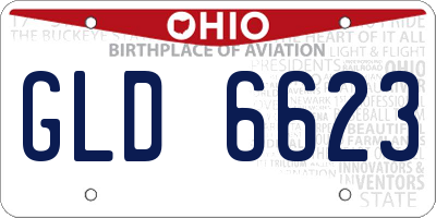 OH license plate GLD6623