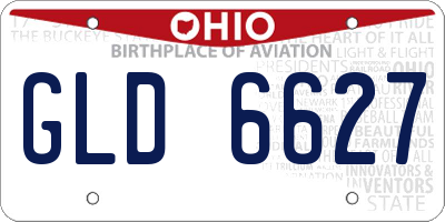 OH license plate GLD6627