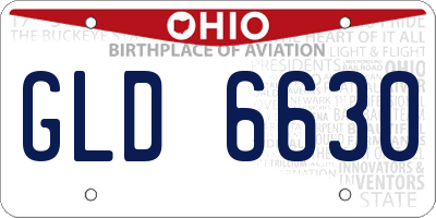 OH license plate GLD6630