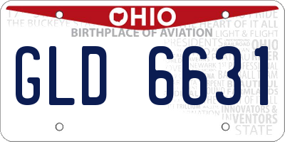 OH license plate GLD6631