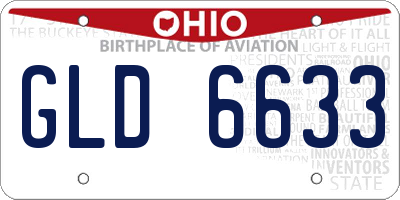 OH license plate GLD6633