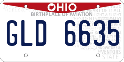 OH license plate GLD6635