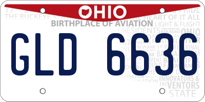 OH license plate GLD6636